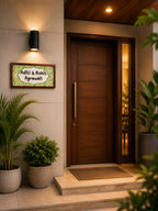 Parijat Nameplate – Blossoming Greens for Tranquil Charm