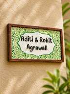 Parijat Nameplate – Blossoming Greens for Tranquil Charm
