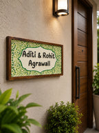 Parijat Nameplate – Blossoming Greens for Tranquil Charm