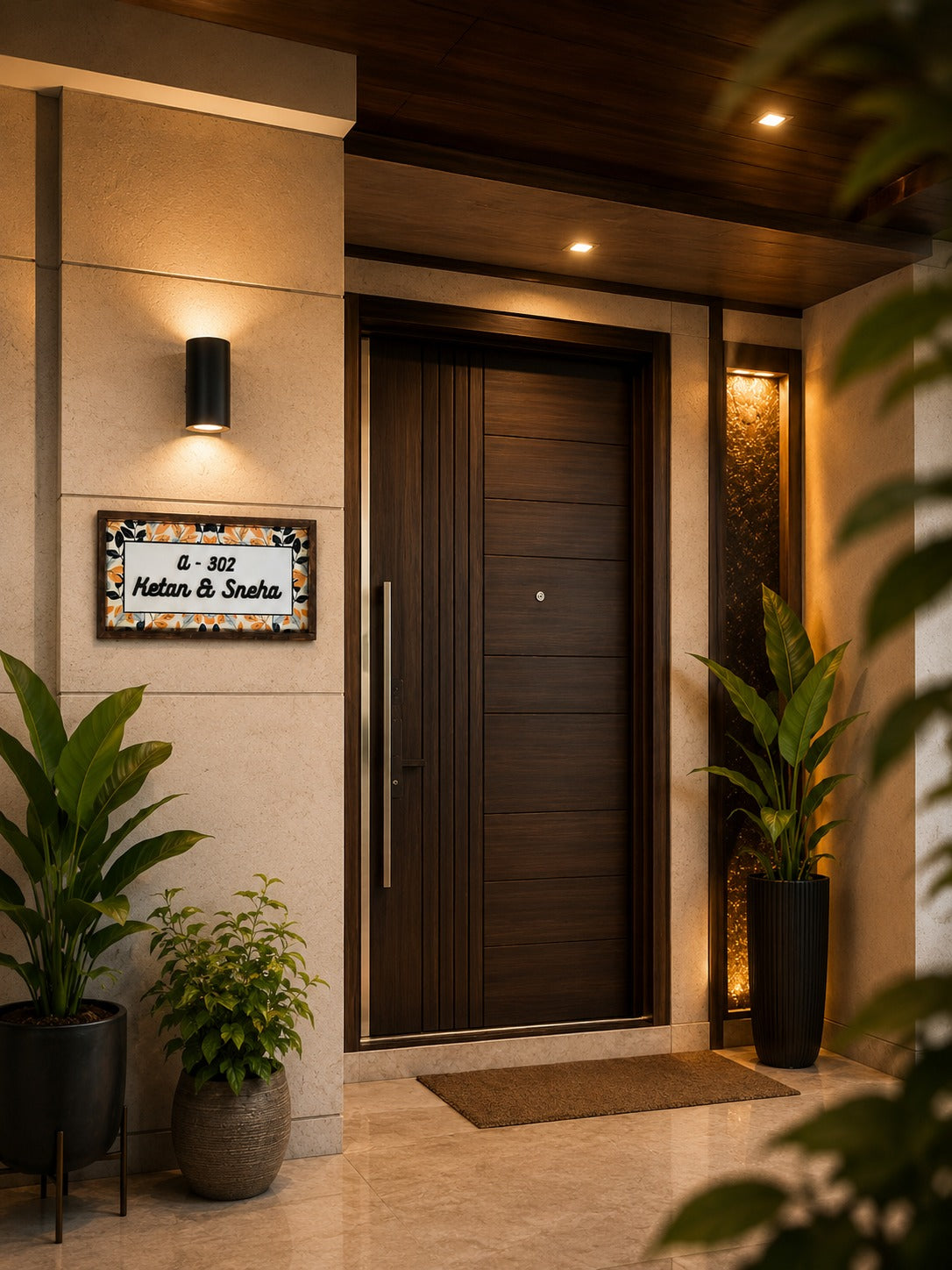 Harvest Nameplate - Nature inspired elegance, earthy vibes