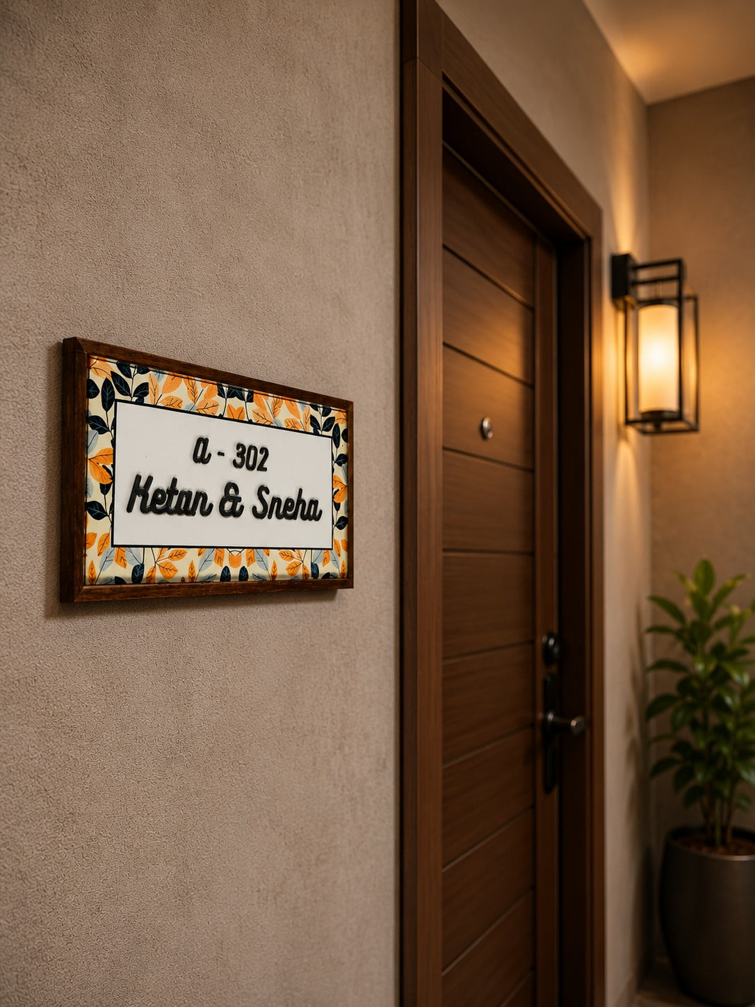 Harvest Nameplate - Nature inspired elegance, earthy vibes