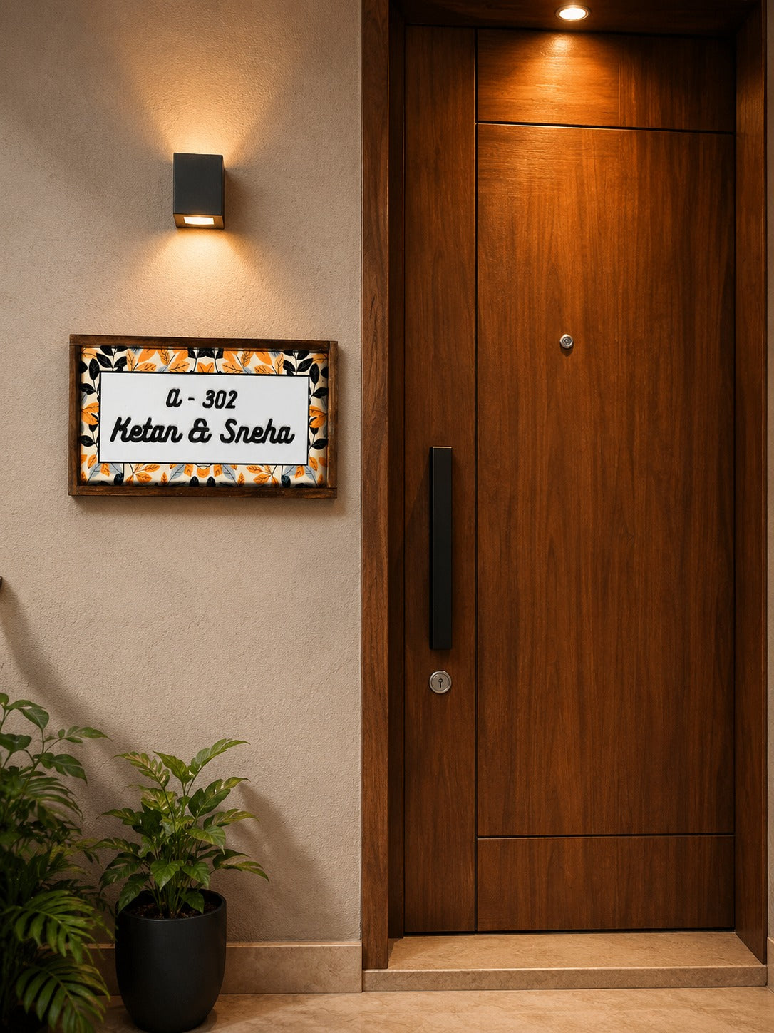 Harvest Nameplate - Nature inspired elegance, earthy vibes